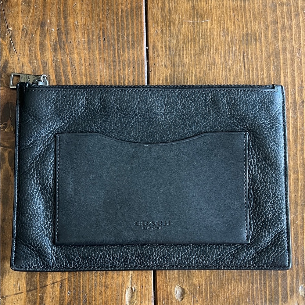 Coach Black Leather Laptop Bag